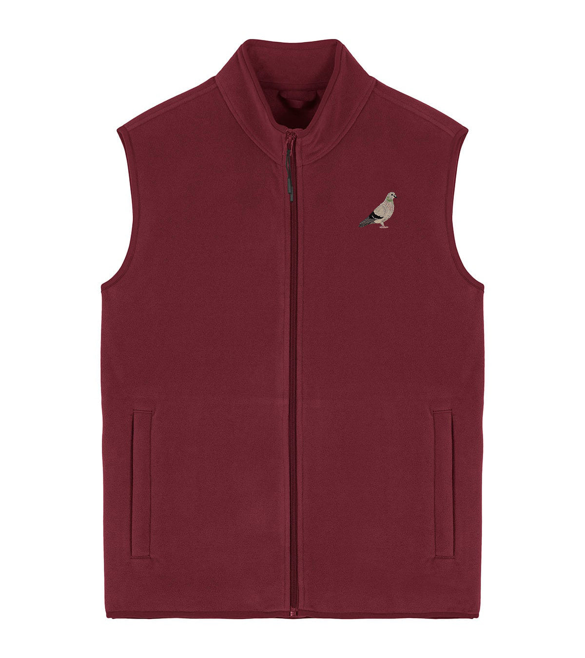 Pigeon Embroidered Men's Fleece Gilet Bodywarmer