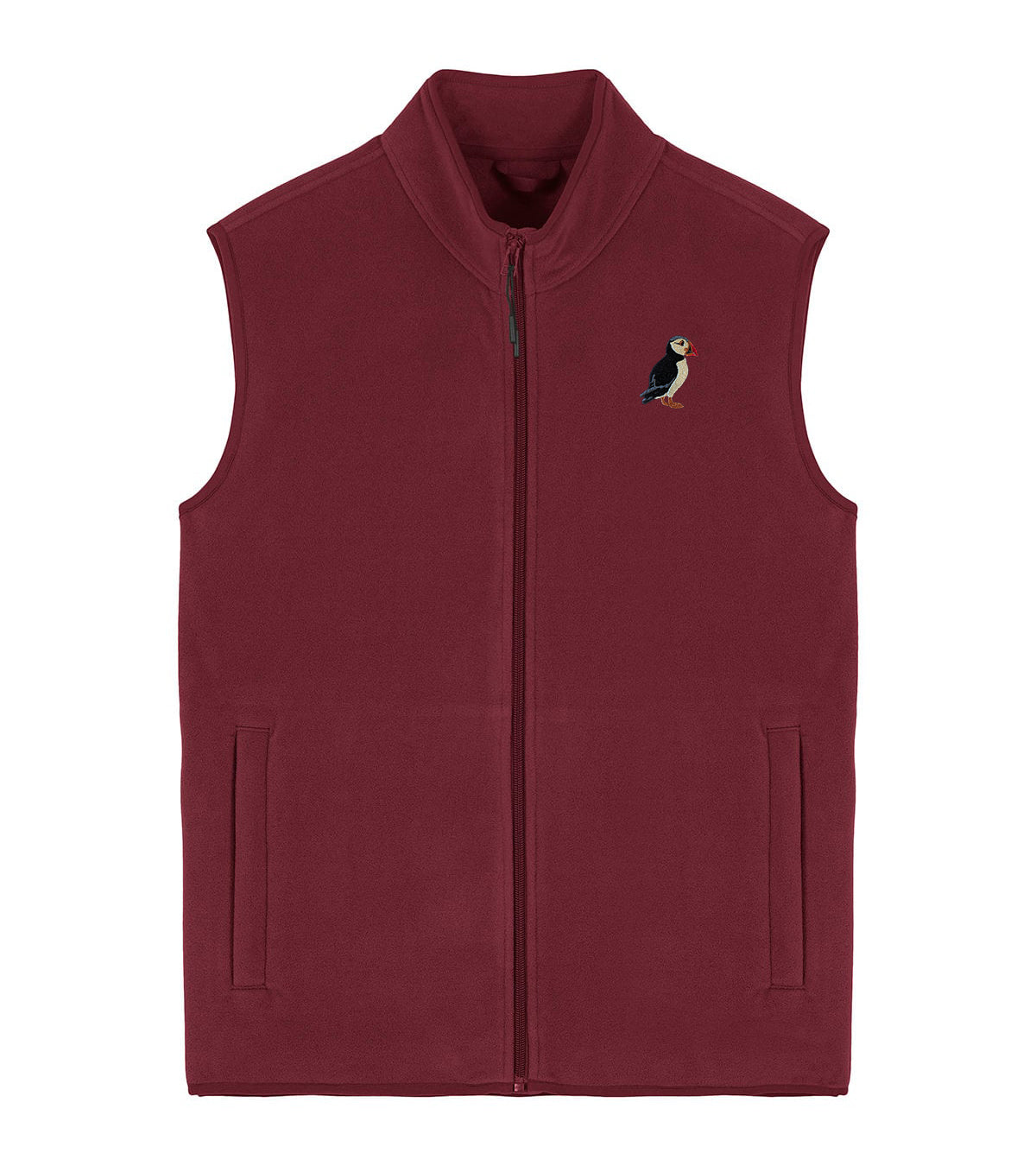 Puffin Embroidered Men's Fleece Gilet Bodywarmer