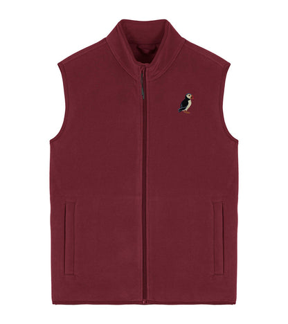 Puffin Embroidered Men's Fleece Gilet Bodywarmer
