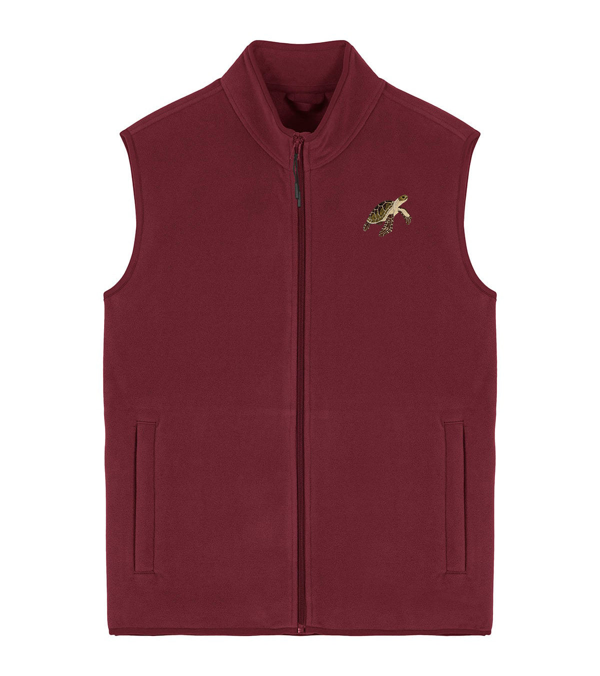 Sea Turtle Embroidered Men's Fleece Gilet Bodywarmer