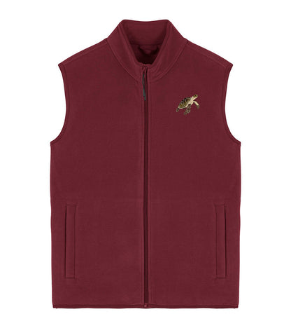 Sea Turtle Embroidered Men's Fleece Gilet Bodywarmer