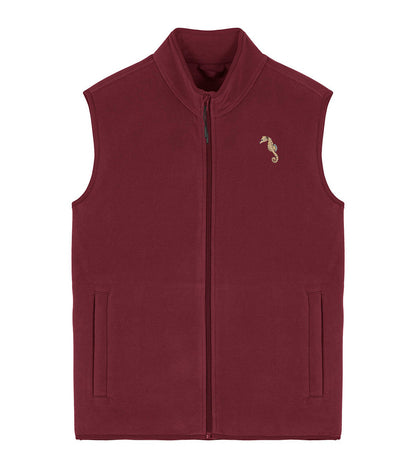 Seahorse Embroidered Men's Fleece Gilet Bodywarmer