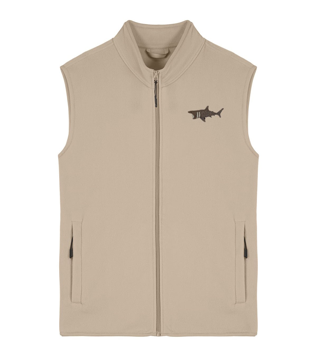 Basking Shark Embroidered Men's Fleece Gilet Bodywarmer