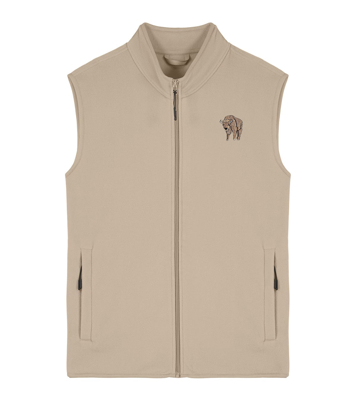 Bison Embroidered Men's Fleece Gilet Bodywarmer