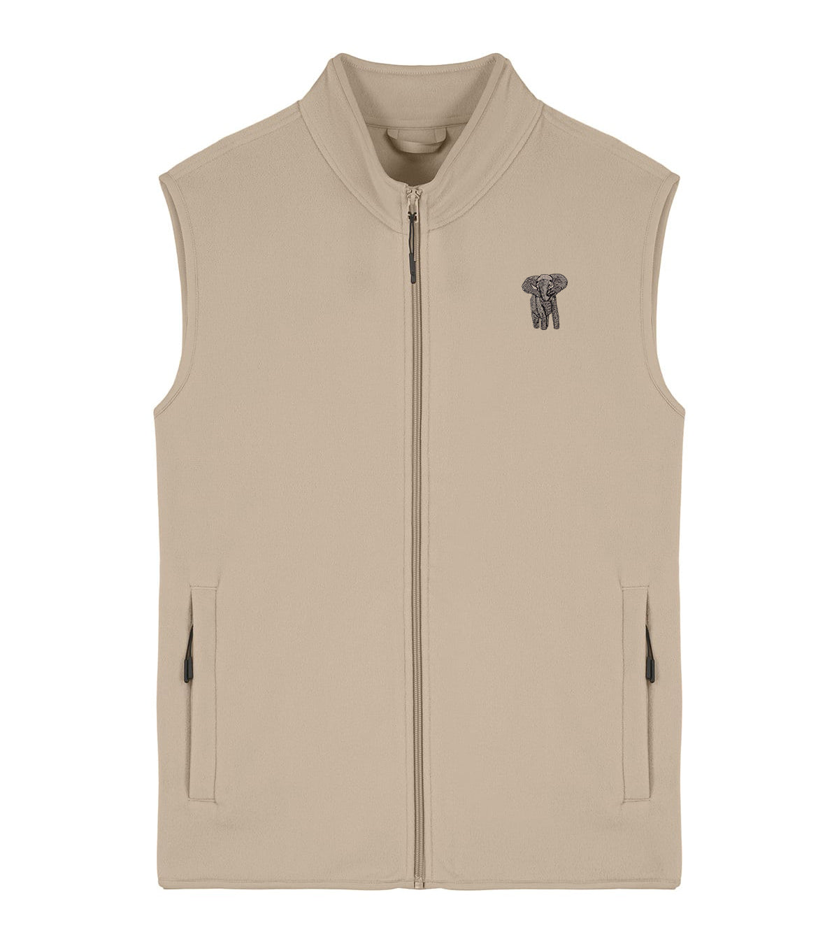 Elephant Embroidered Men's Fleece Gilet Bodywarmer