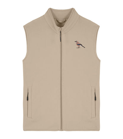 Eurasian Jay Embroidered Men's Fleece Gilet Bodywarmer