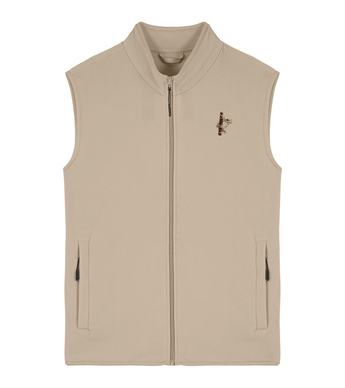 European Tree Frog Embroidered Men's Fleece Gilet Bodywarmer