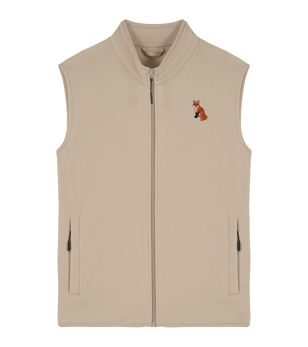 Fox Embroidered Men's Fleece Gilet Bodywarmer