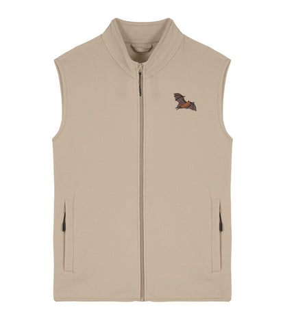 Fruit Bat Embroidered Men's Fleece Gilet Bodywarmer