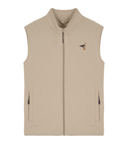 Greylag Goose Embroidered Men's Fleece Gilet Bodywarmer