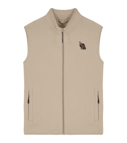 Griffon Vulture Embroidered Men's Fleece Gilet Bodywarmer