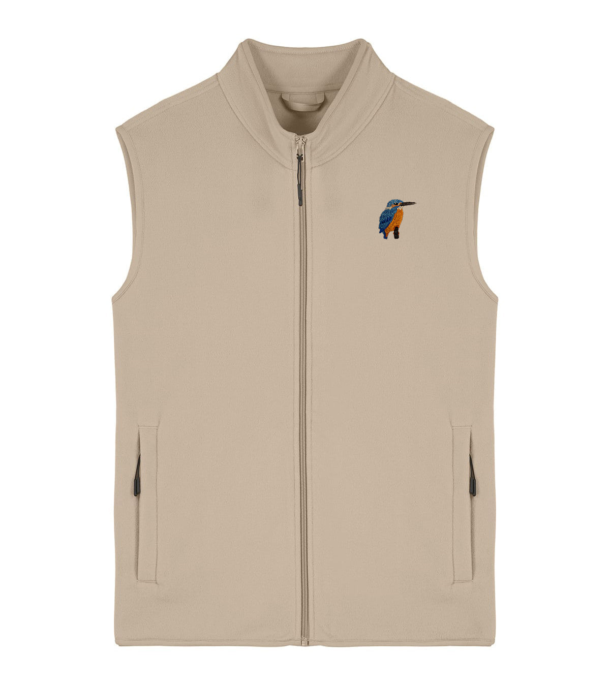 Kingfisher Embroidered Men's Fleece Gilet Bodywarmer