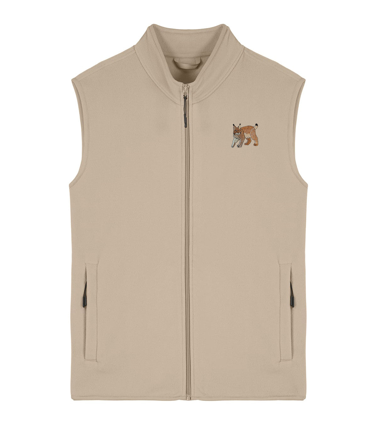 Lynx Embroidered Men's Fleece Gilet Bodywarmer
