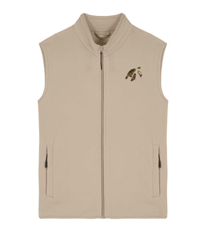 Sea Turtle Embroidered Men's Fleece Gilet Bodywarmer