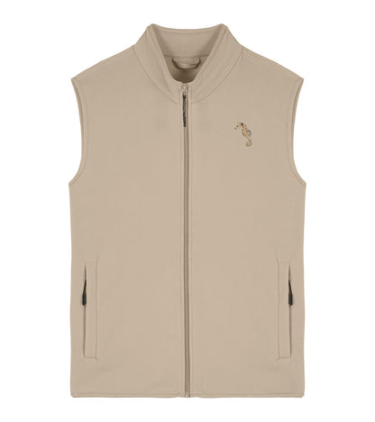 Seahorse Embroidered Men's Fleece Gilet Bodywarmer