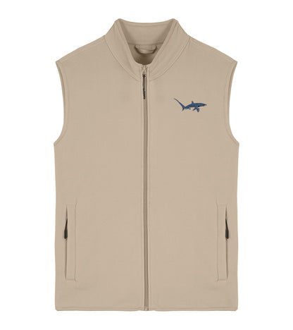Thresher Shark Embroidered Men's Fleece Gilet Bodywarmer