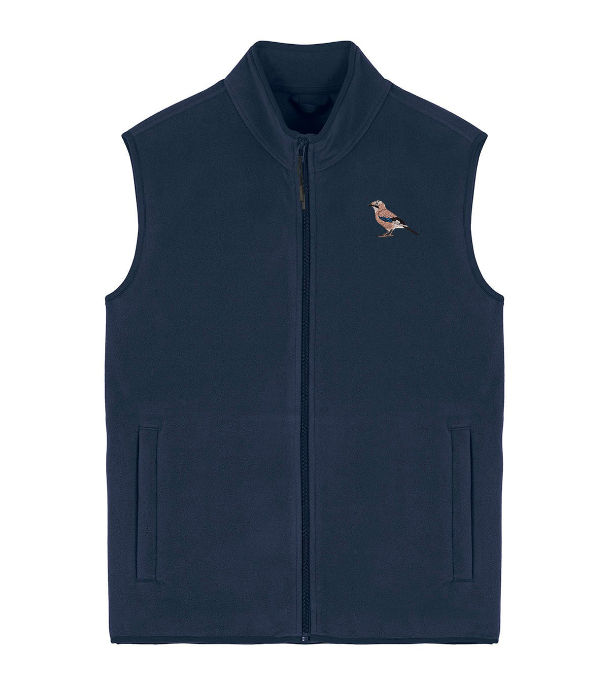 Eurasian Jay Embroidered Men's Fleece Gilet Bodywarmer