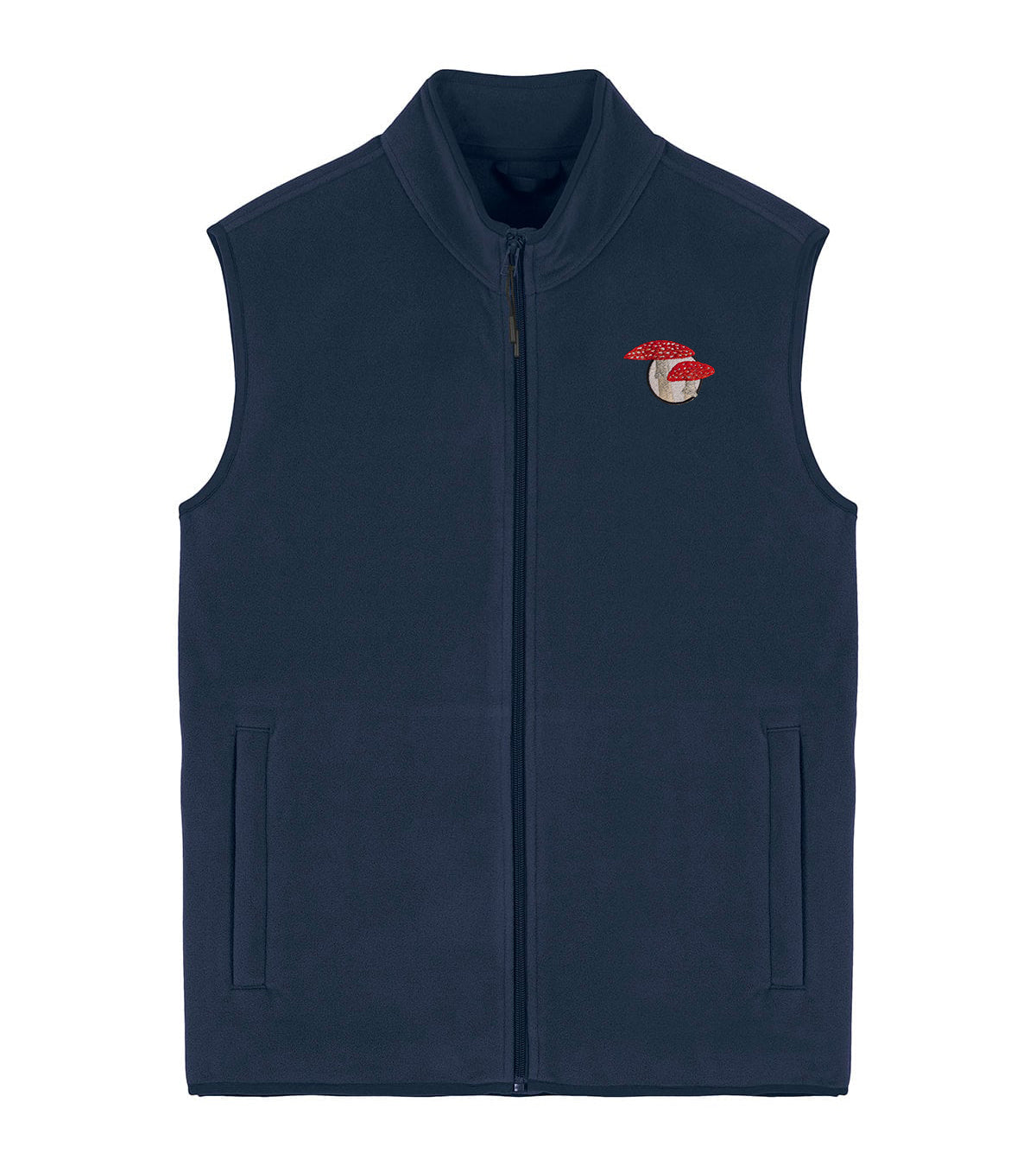Fly Agaric Mushroom Embroidered Men's Fleece Gilet Bodywarmer