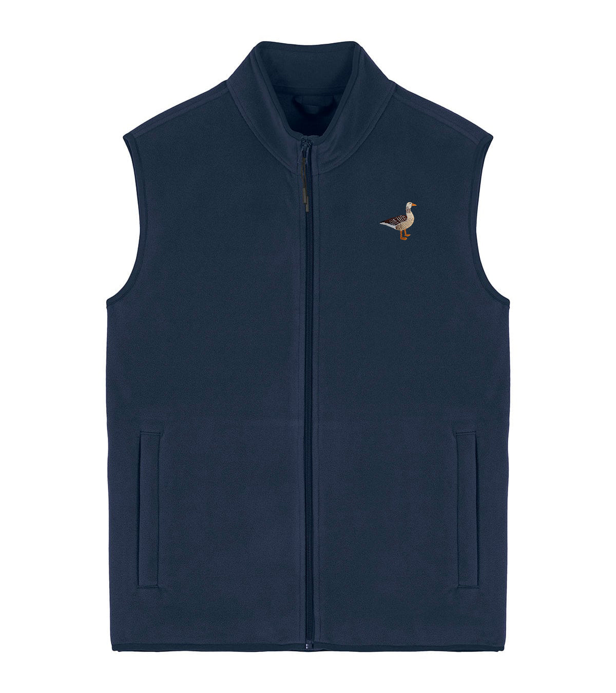 Greylag Goose Embroidered Men's Fleece Gilet Bodywarmer