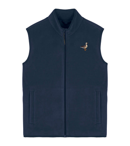 Greylag Goose Embroidered Men's Fleece Gilet Bodywarmer