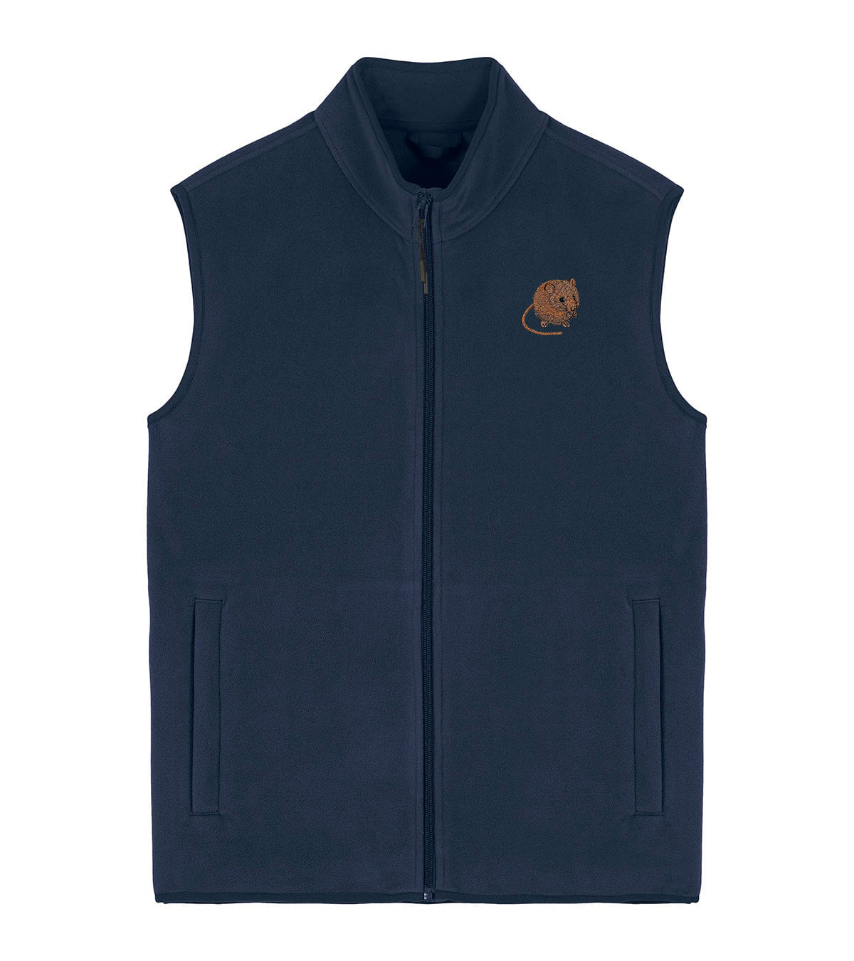 Harvest Mouse Embroidered Men's Fleece Gilet Bodywarmer