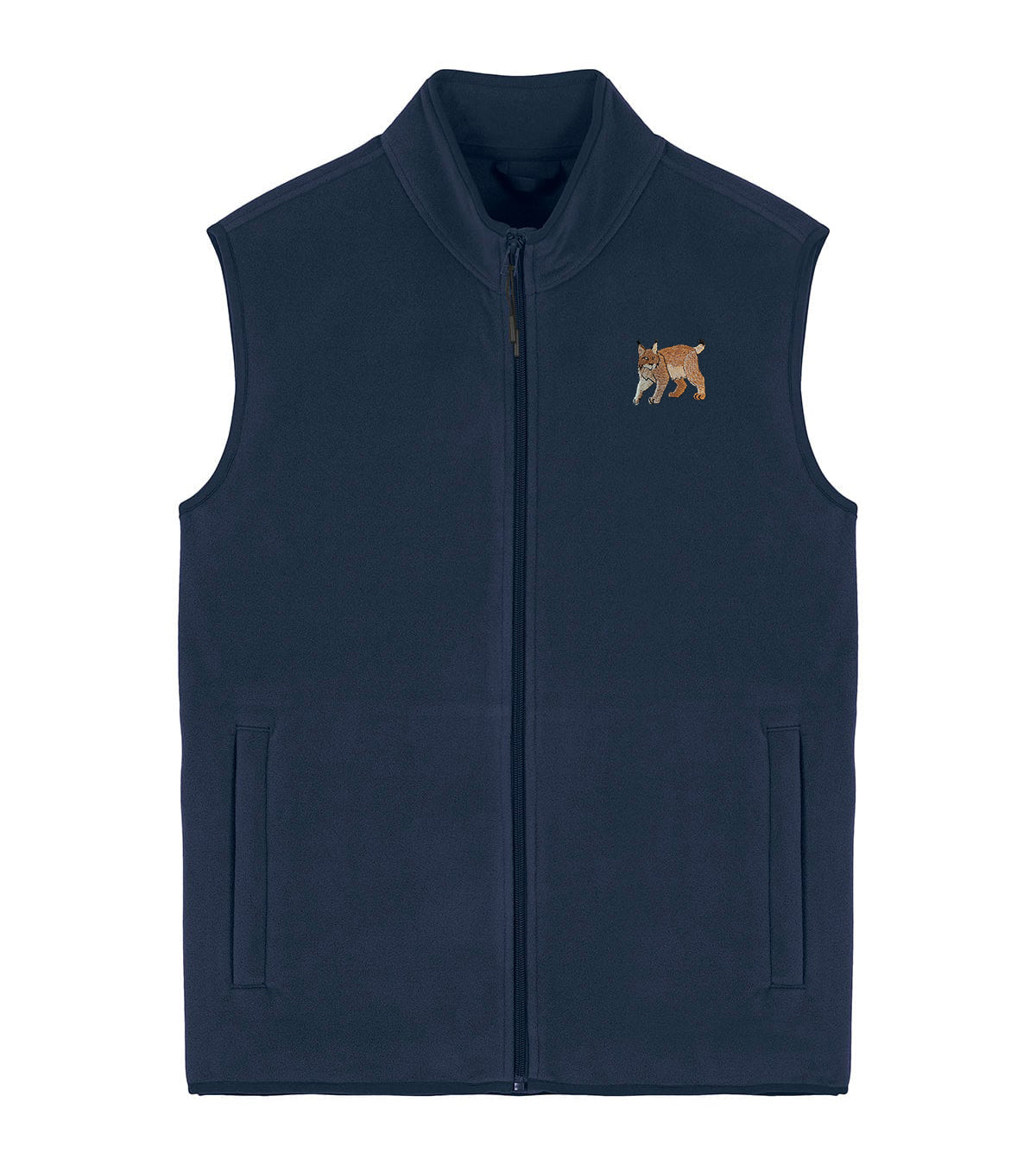 Lynx Embroidered Men's Fleece Gilet Bodywarmer