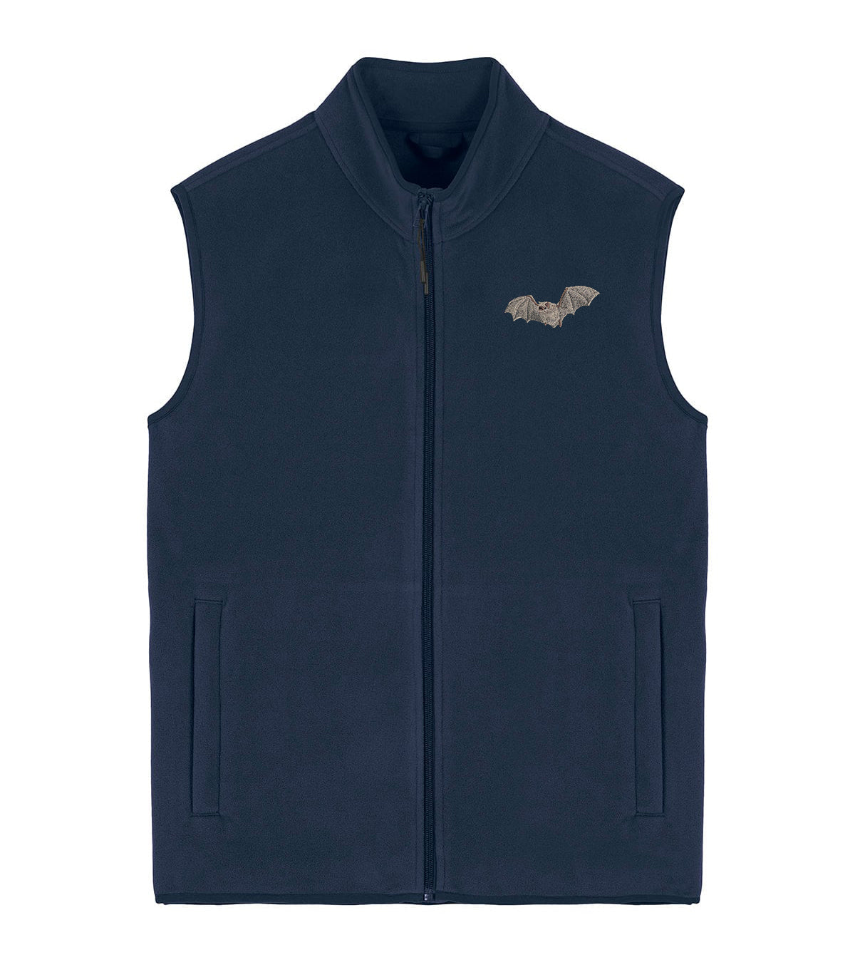 Natterer's Bat Embroidered Men's Fleece Gilet Bodywarmer