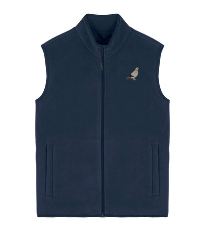 Pigeon Embroidered Men's Fleece Gilet Bodywarmer