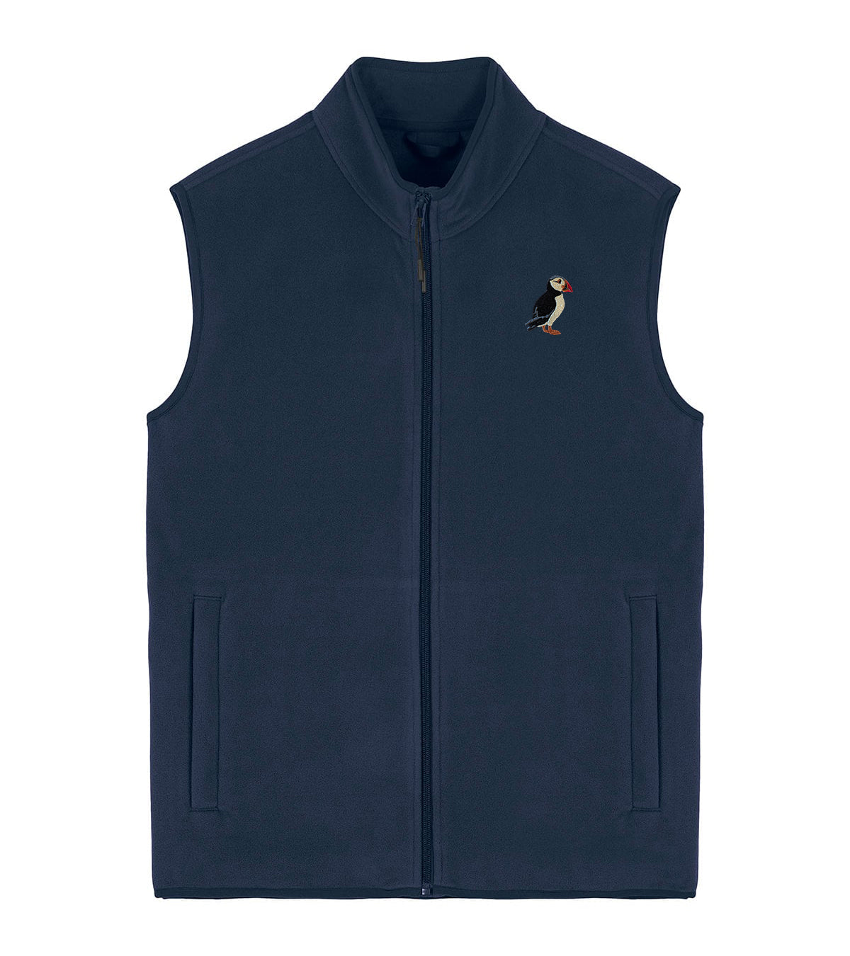 Puffin Embroidered Men's Fleece Gilet Bodywarmer
