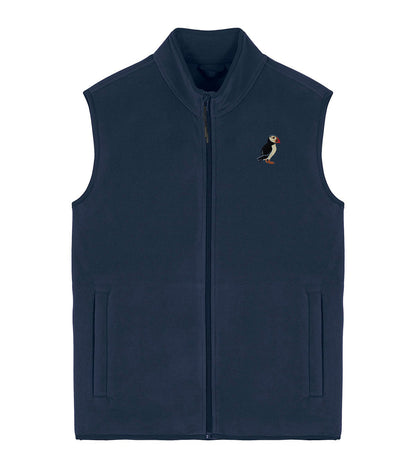 Puffin Embroidered Men's Fleece Gilet Bodywarmer