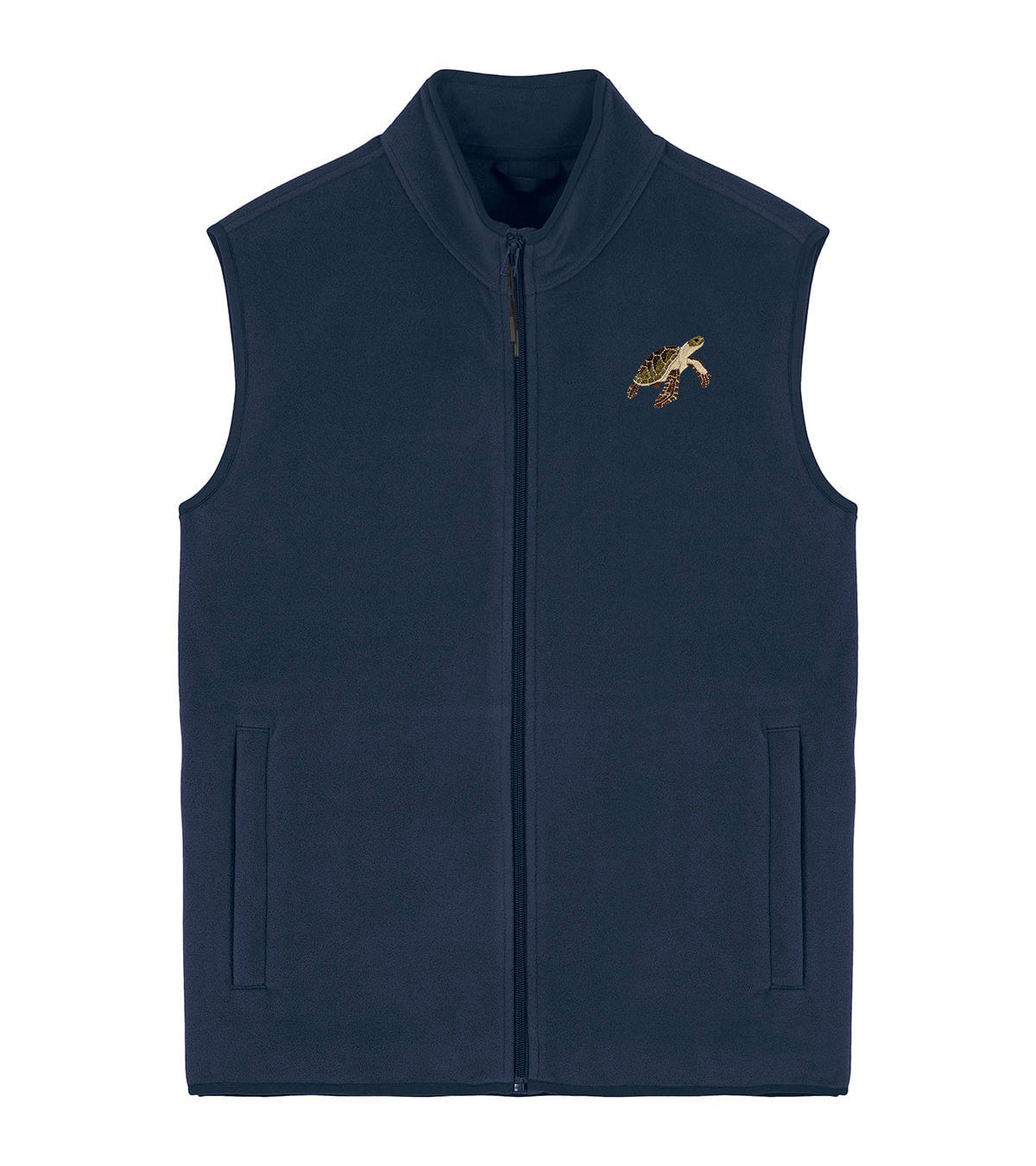 Sea Turtle Embroidered Men's Fleece Gilet Bodywarmer