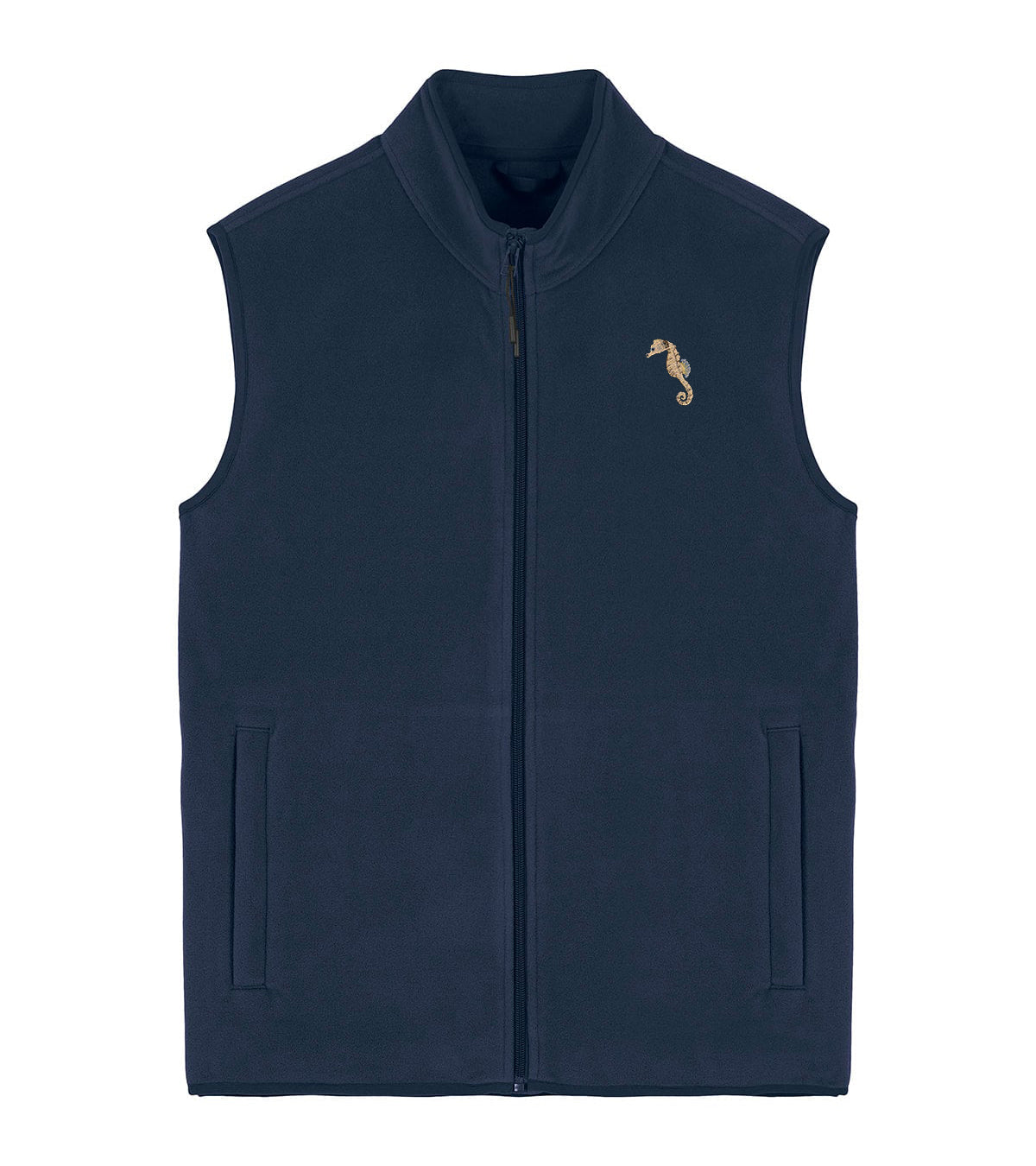 Seahorse Embroidered Men's Fleece Gilet Bodywarmer