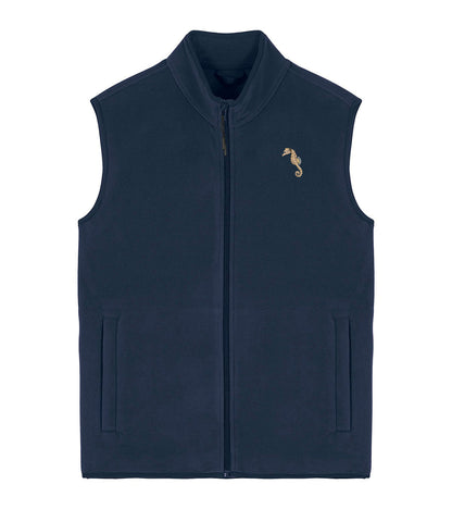 Seahorse Embroidered Men's Fleece Gilet Bodywarmer