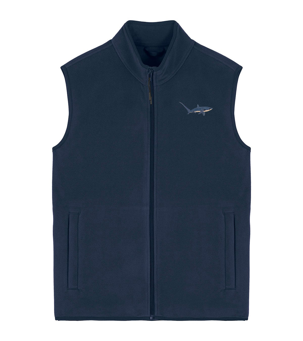Thresher Shark Embroidered Men's Fleece Gilet Bodywarmer