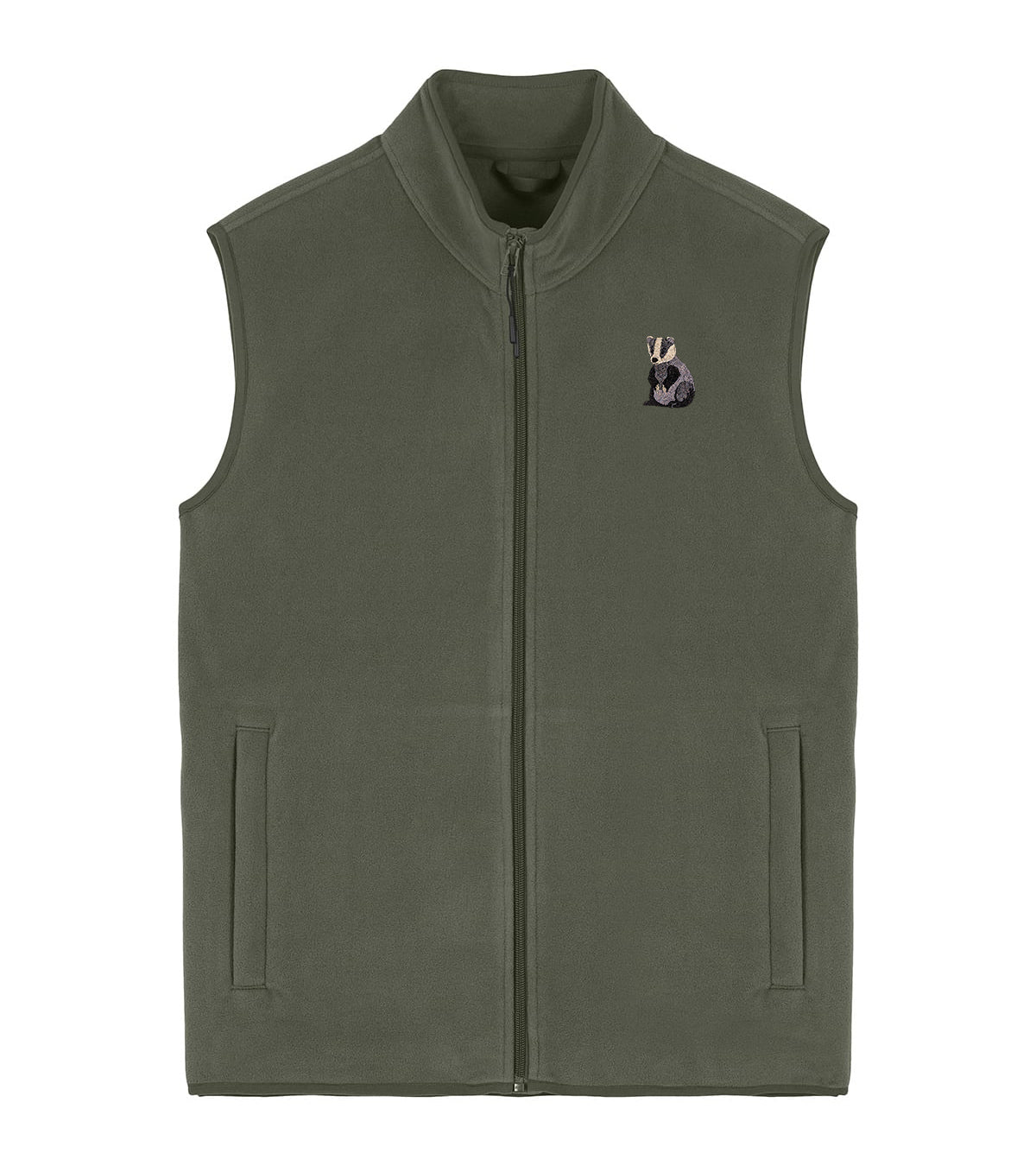 Badger Embroidered Men's Fleece Gilet Bodywarmer