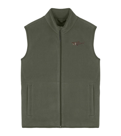 Basking Shark Embroidered Men's Fleece Gilet Bodywarmer