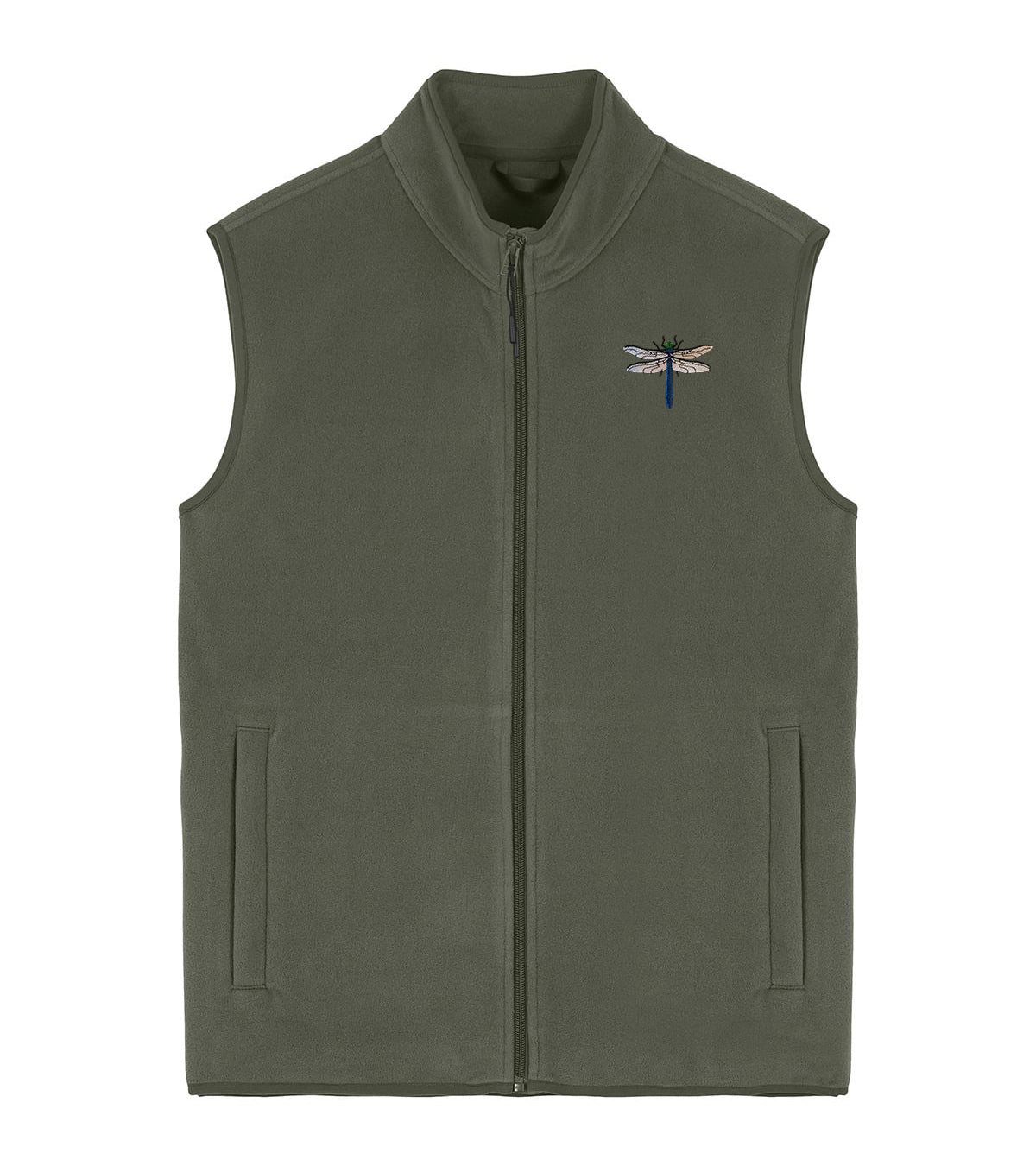 Dragonfly Embroidered Men's Fleece Gilet Bodywarmer