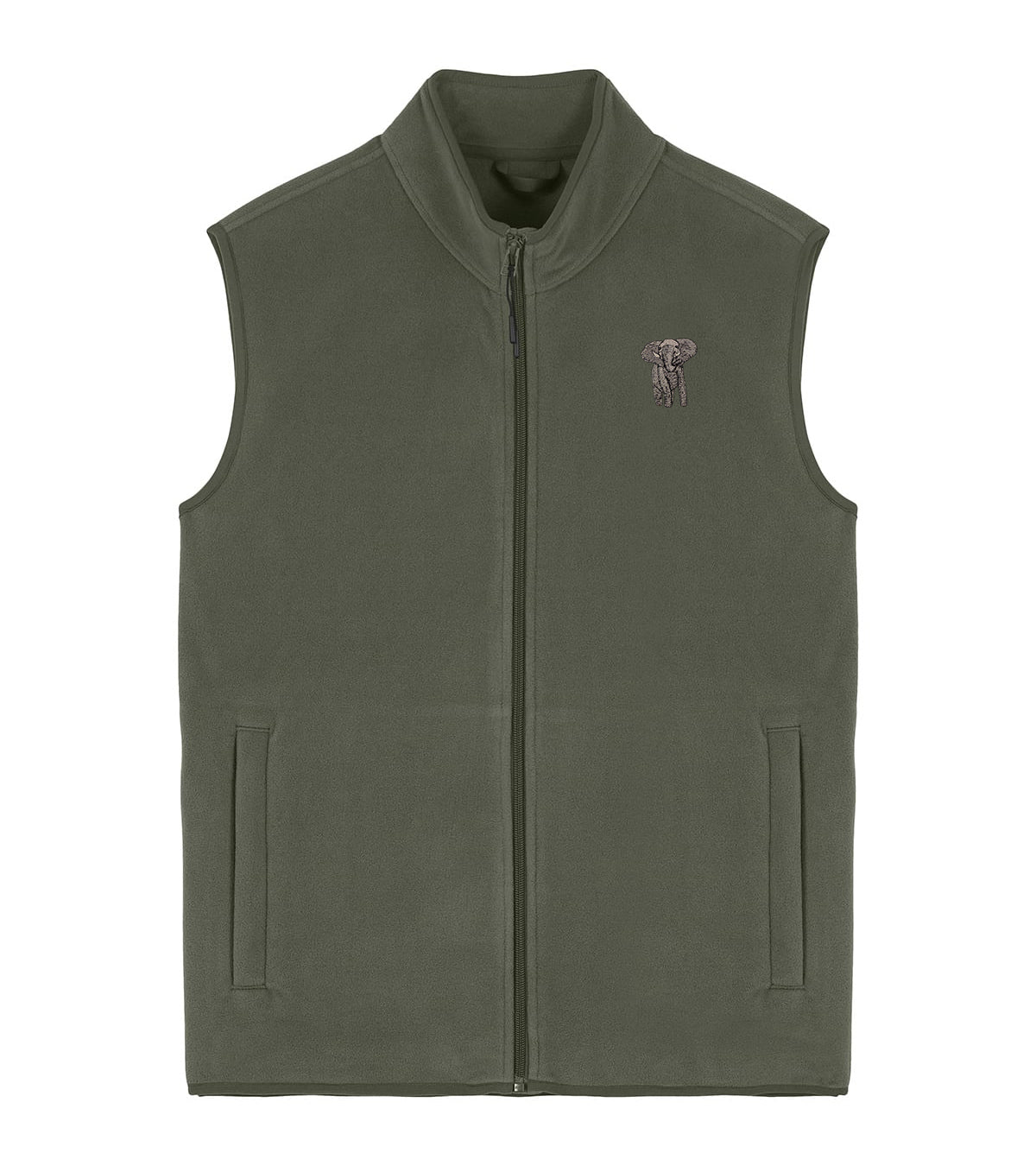 Elephant Embroidered Men's Fleece Gilet Bodywarmer