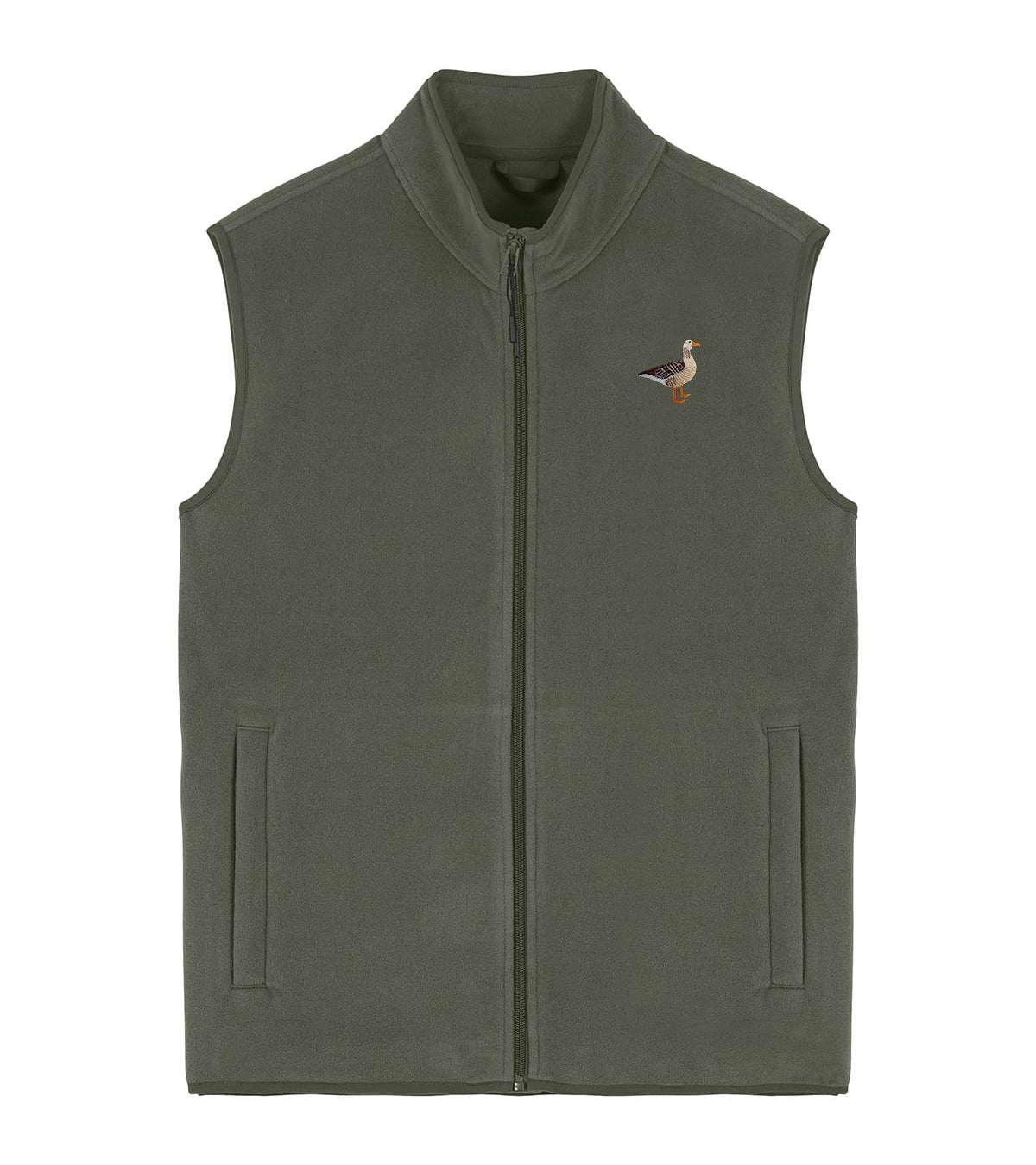 Greylag Goose Embroidered Men's Fleece Gilet Bodywarmer