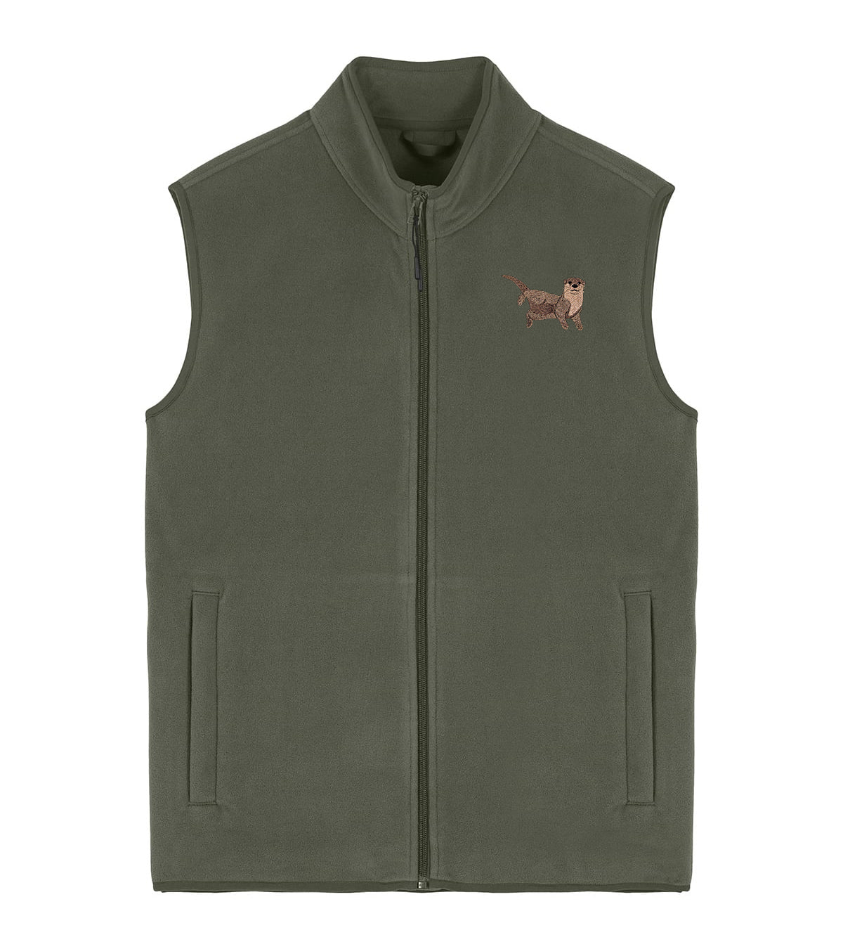 Otter Embroidered Men's Fleece Gilet Bodywarmer
