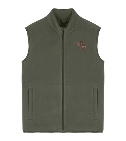 Pangolin Embroidered Men's Fleece Gilet Bodywarmer