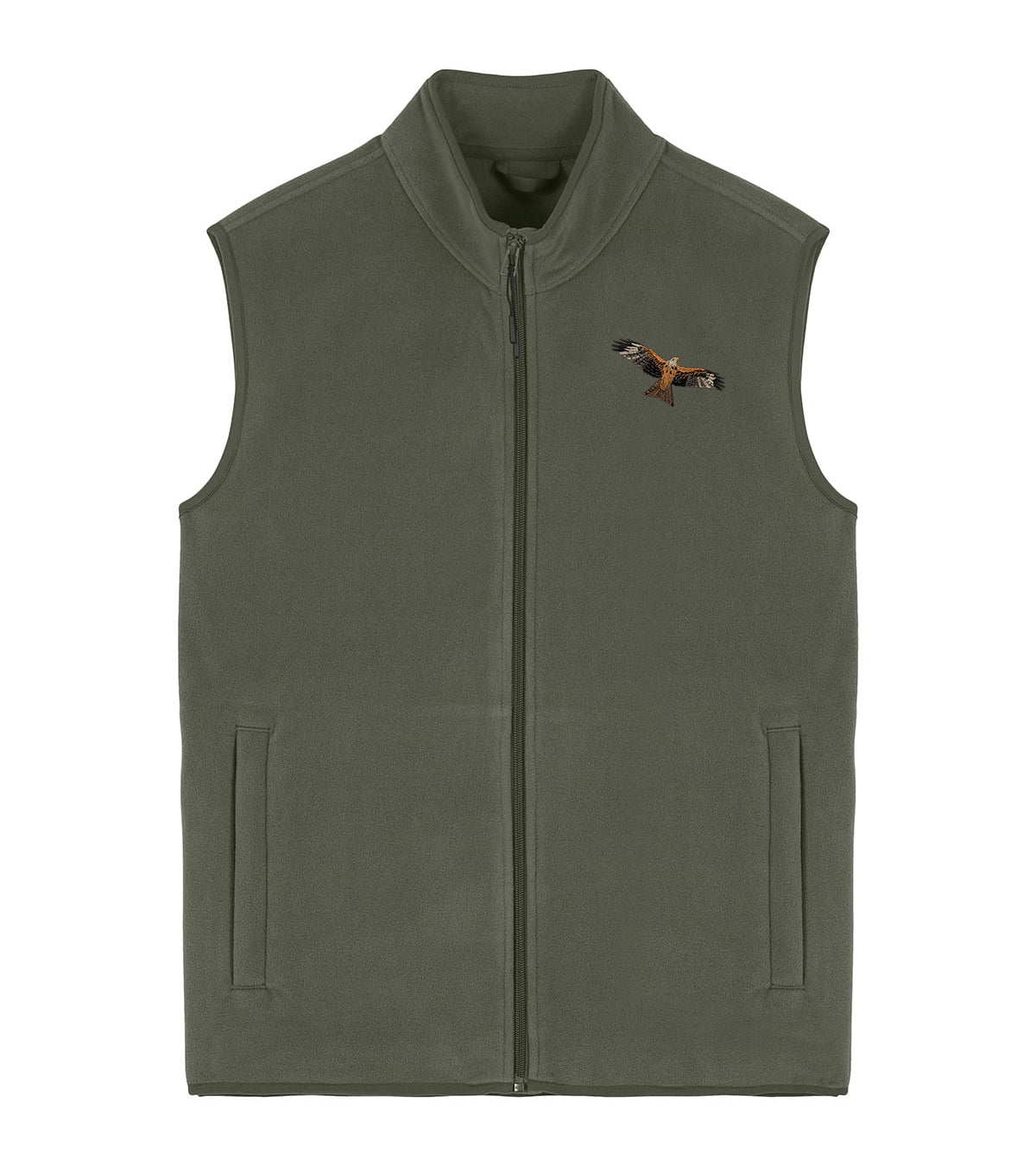 Red Kite Embroidered Men's Fleece Gilet Bodywarmer