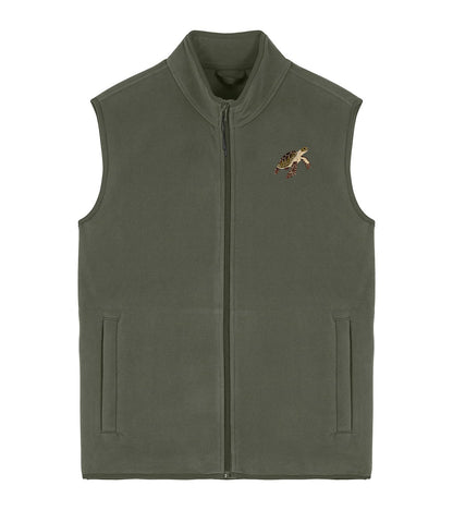 Sea Turtle Embroidered Men's Fleece Gilet Bodywarmer