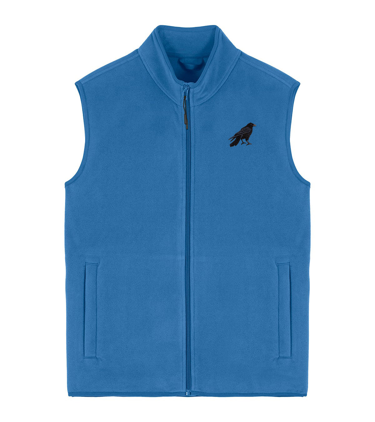 Crow Embroidered Men's Fleece Gilet Bodywarmer