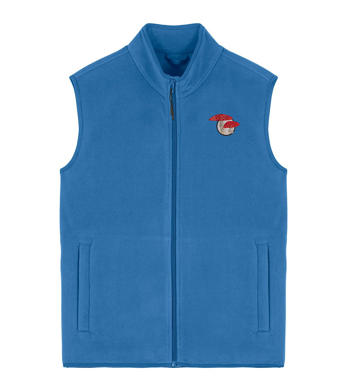 Fly Agaric Mushroom Embroidered Men's Fleece Gilet Bodywarmer