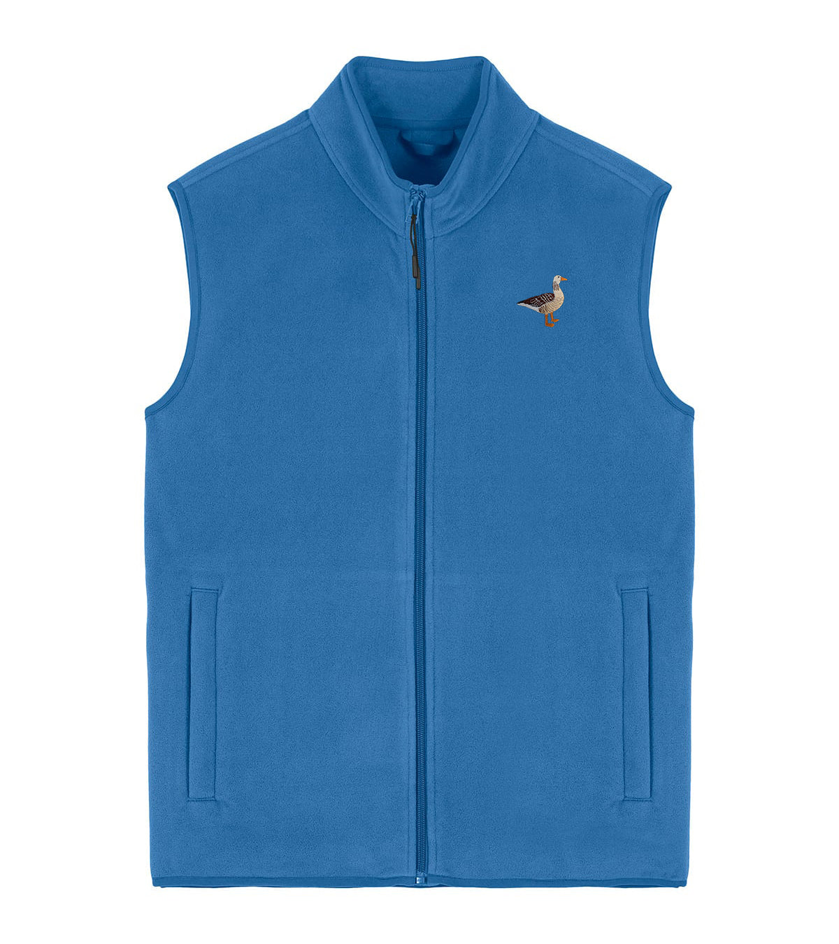Greylag Goose Embroidered Men's Fleece Gilet Bodywarmer