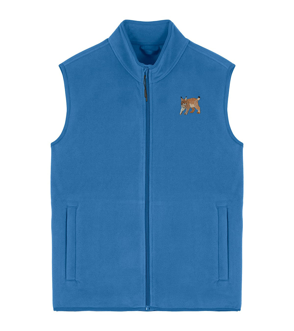 Lynx Embroidered Men's Fleece Gilet Bodywarmer