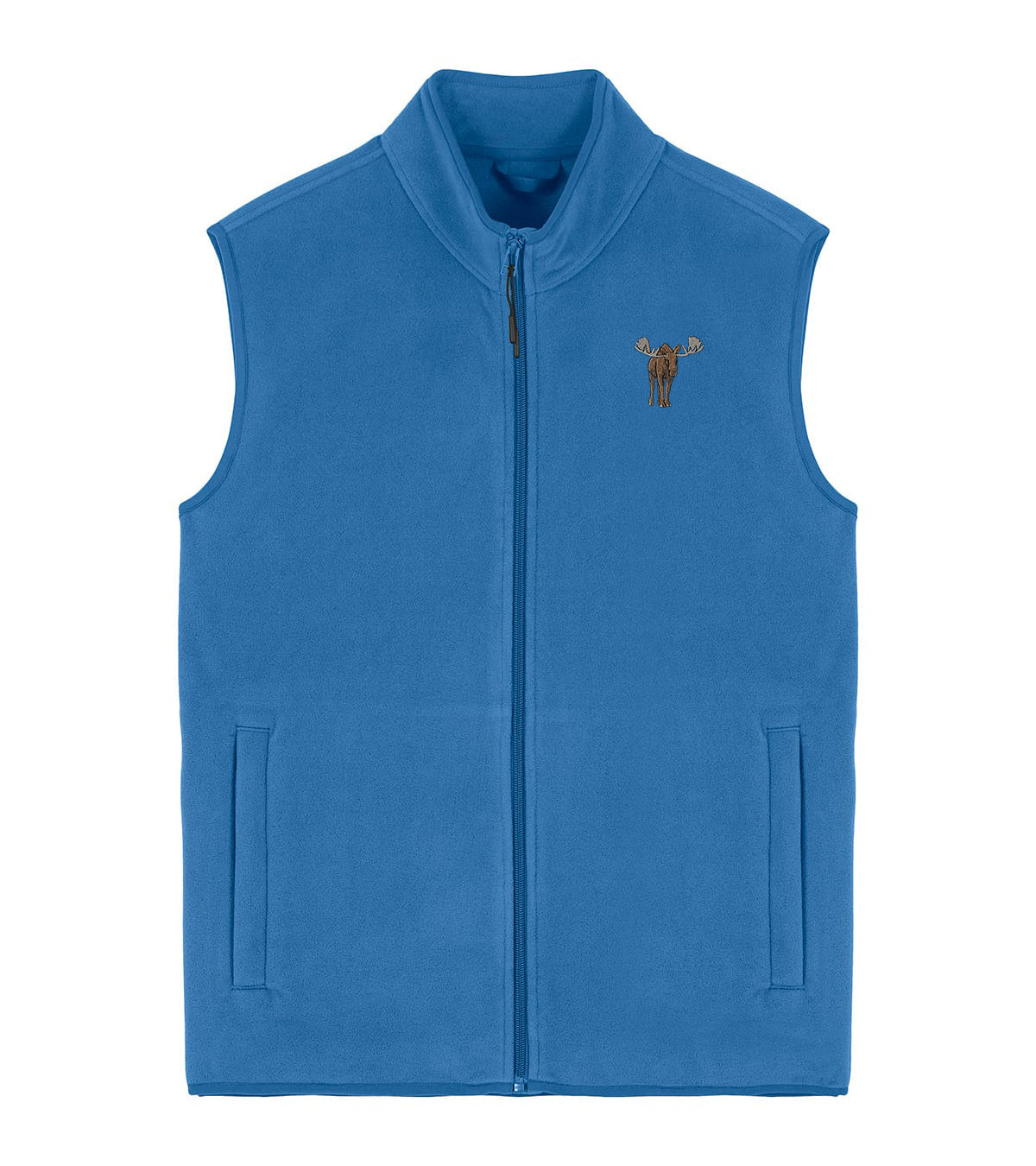 Moose Embroidered Men's Fleece Gilet Bodywarmer