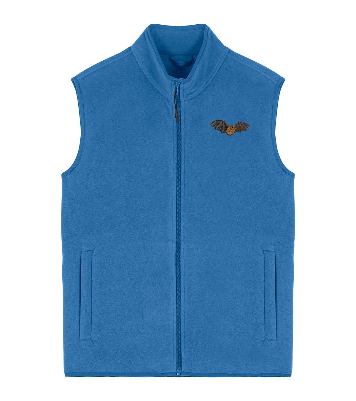 Noctule Bat Embroidered Men's Fleece Gilet Bodywarmer