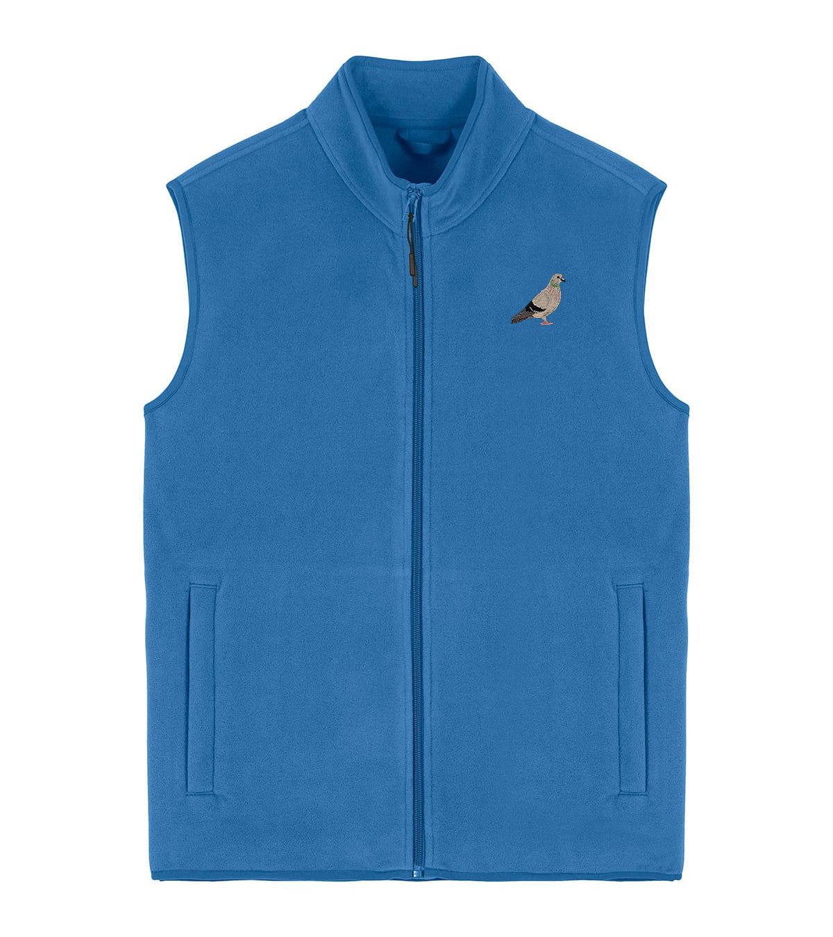 Pigeon Embroidered Men's Fleece Gilet Bodywarmer
